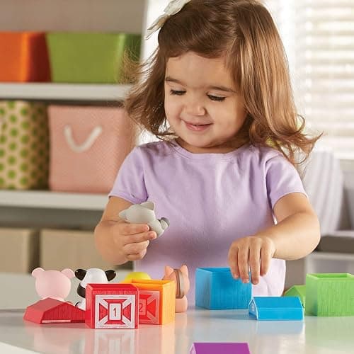  Learning Resources Official Peekaboo Learning Farm - Toddler Toys Activities, Travel Sensory Animal, Montessori, Finger Puppets, Birthday Gift For Boys And Girls, Fine Motor Games thumbnail 8