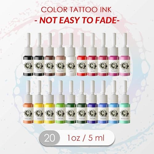 Wormhole Professional Rotary Tattoo Machine Kit - 60 Cartridge Needles, 26 Inks, Power Supply, Complete Pen Kit for Beginners and Artists thumbnail 8