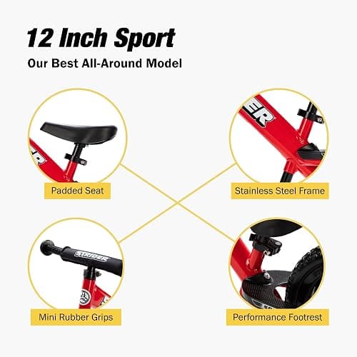 Strider 12” - Helps Teach Baby How to Ride a Balance Bicycle - for Kids 6 Months to 4 Years - Easy Assembly & Adjustments thumbnail 3