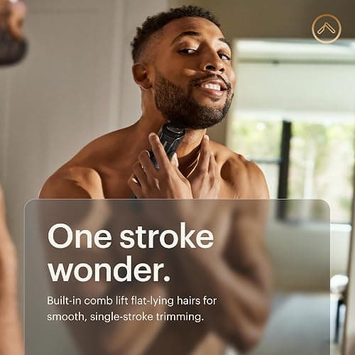 MANSCAPED® The Beard Hedger® Premium Men's Beard Trimmer, 20 Length Adjustable Blade Wheel, Stainless Steel T-Blade for Precision Facial Hair Trimming, Cordless Waterproof Wet/Dry Clipper thumbnail 6