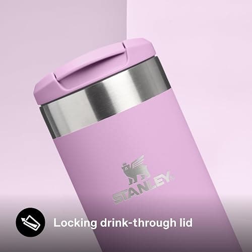 Stanley 1913 Aerolight Transit Travel Mug 0.47L - Keeps 6 Hours Hot - 8 Hours Cold - Dishwasher Safe - Leakproof - Car Cup Holder Compatible - Insulated Coffee Cup - Lilac thumbnail 7