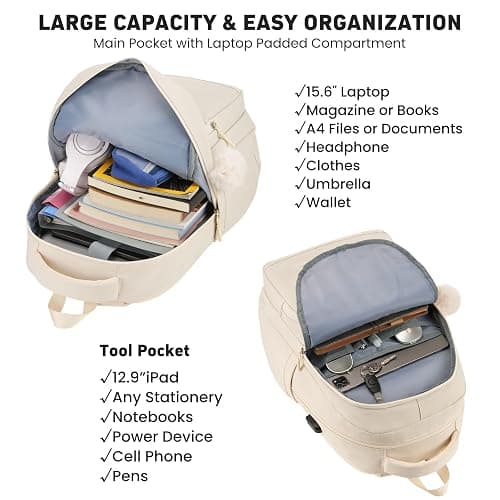 YAMTION School Bag for Women Girls,Laptop Backpack for College Students Secondary School Bags Book Bag Back Pack,Mochilas Mujer Morrales Escuela thumbnail 2
