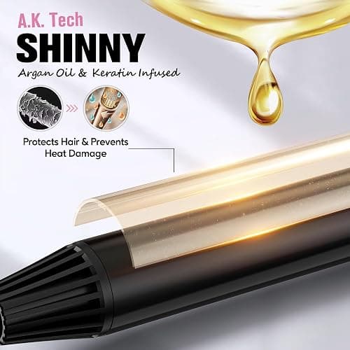FARERY Long Barrel Curling Iron 1 Inch, Ceramic Curling Iron for Thin Hair, Infused Argan Oil & Keratin, Long Lasting Styling, 11 Adjustable Temp, Include Clips & Silicone Pad thumbnail 3