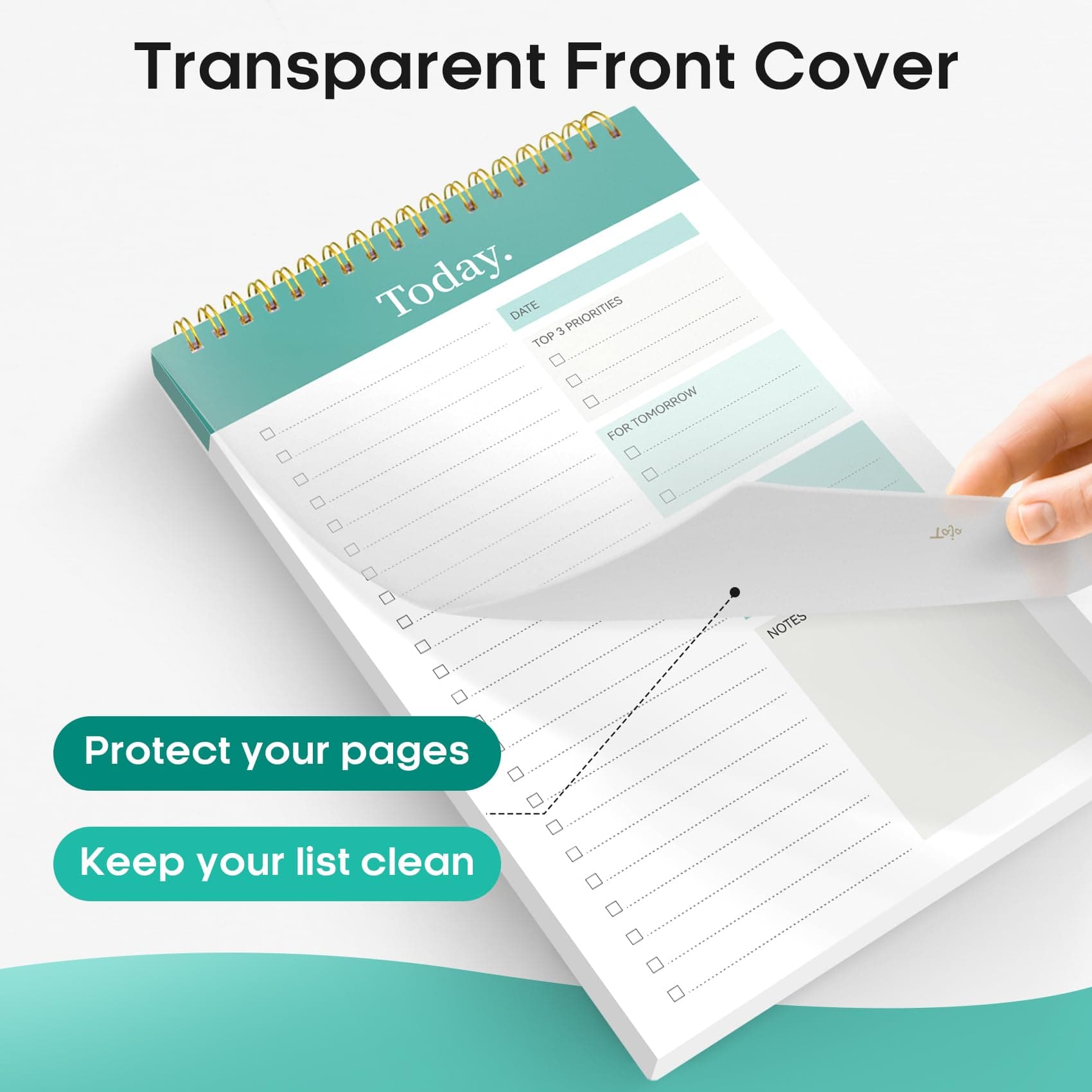 To Do List Pad - Notebook With 52 Sheets, Undated Daily Planner for Tasks and Goal Setting, Suitable for Office, Home and School - Greenery Sway thumbnail 3