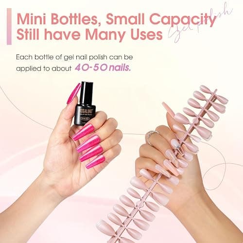 ROSALIND 30pcs Jelly Gel Polish Set, 26 Colors Translucent Nude Pink Neon Gel Nail Polish Set with Sheer Matte Glossy Glitter Effects for Nails with Base Gel Top Coat Salon DIY Home thumbnail 5