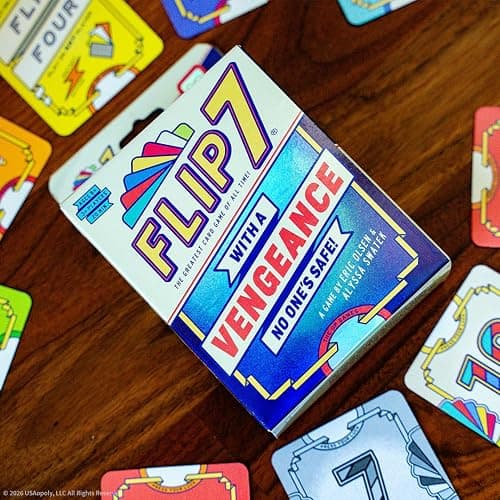 Flip 7: With a Vengeance Gioco di Carte | Gioco Standalone Press Your Luck | Carte Azione Take-That | Gioco Veloce per Famiglia e Party da 8 Anni thumbnail 2