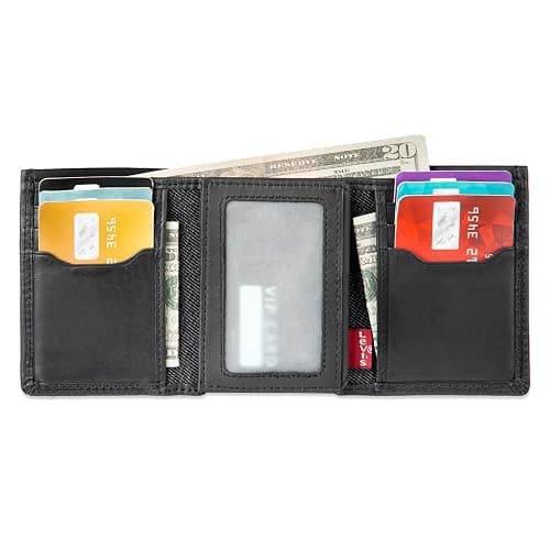 Levi's Men's Trifold Wallet-Sleek and Slim Includes Id Window and Credit Card Holder thumbnail 6