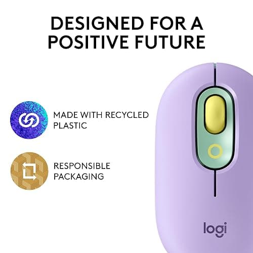Logitech POP Mouse, Wireless Mouse with Customizable Emojis, SilentTouch Technology, Precision/Speed Scroll, Compact Design, Bluetooth, Multi-Device, OS Compatible - Daydream Mint - Daydream Mint - Mouse thumbnail 5