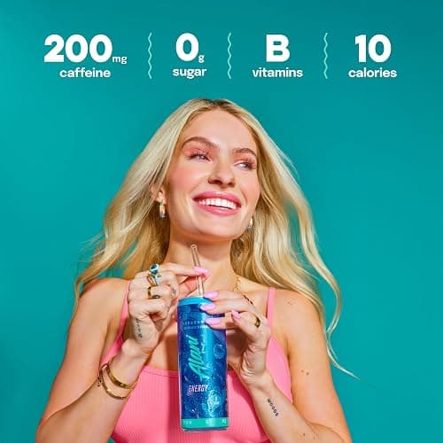 Alani Nu BREEZEBERRY, Sugar Free, Low Calorie Energy Drinks, 200mg Caffeine, Biotin, B Vitamins, Zero Sugar, 10 Calories, 12 Fl Oz Cans, 12 Pack thumbnail 5