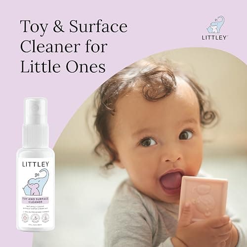 Littley Toy & Surface Cleaner | 8 oz | Alcohol-Free HOCl Spray for Baby Toys & High-Touch Surfaces | Fragrance-Free Formula | Gentle Cleaning for Everyday Messes thumbnail 2
