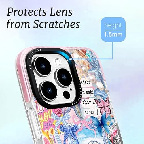 ChiCaseVer for iPhone 15 Case, Coastal Collage Pattern with Romantic Quote, Cute Soft Slim TPU Compatible with MagSafe, Military-Grade Drop Protection & Camera Protection for Women Girls thumbnail 7