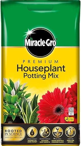 Miracle-Gro Premium Houseplant Potting Mix compost - 10 Litre Bag, (New 2020 Range), Yellow - Image 1