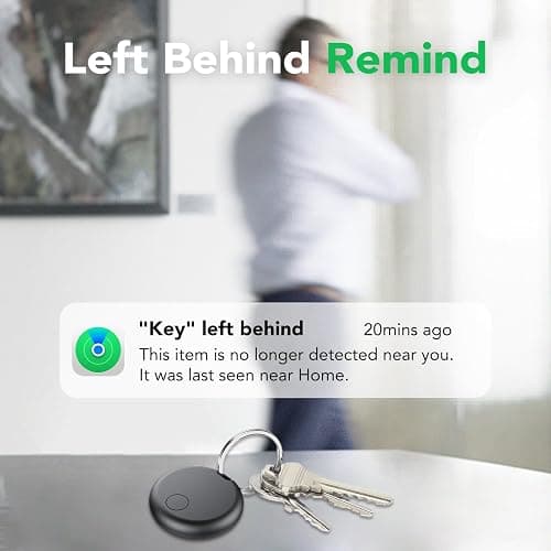 Air Tracker Tags-4 Pack: Smart Bluetooth Tracker, Item Finder Works with Apple Find My (iOS Only) App, Trakcer Tag Locator for Keys, Luggage, Satchel, weTag mini. (Not for Android Devices) thumbnail 5