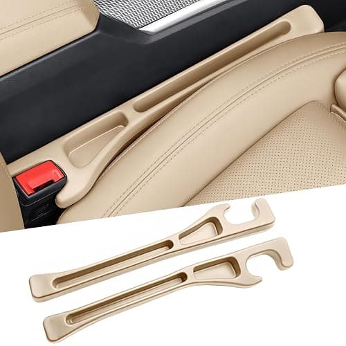 EnzeroTools Car Seat Gap Filler, 2-Pack No-Drop Seat Side Gap Seam Filler Organizer with Phone Holder, Universal Fit Fill The Gap Between Seat & Console, Perfect for Car, SUV, Truck - Image 1