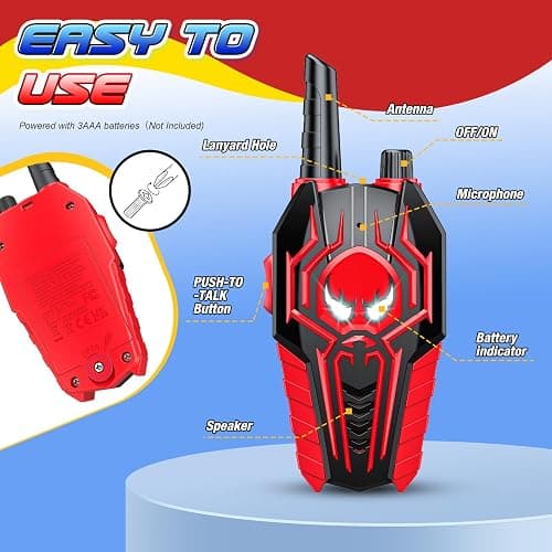 Cool Walkie Talkies for Boys Kids: Gifts Toys for 3 4 5 6 7 8 Year Old Boys Ages 5-7 Kids Walkie Talkies 2 Pack Outdoor Hiking Toy Age 3-8 Year Old Boy Girl Christmas Birthday Gifts Stocking Stuffers thumbnail 7