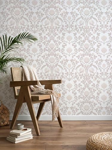 YXTII 17.3"×78.7" Pink Peel and Stick Wallpaper, Floral Wallpaper for Bedroom Bathroom Self Adhesive Removable - Image 1