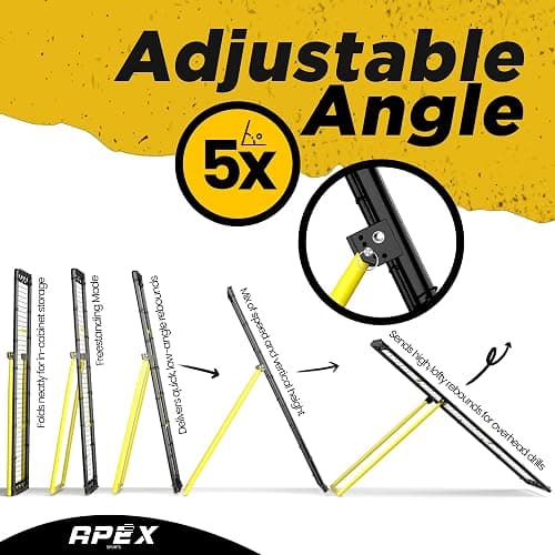 Apex Sports Adjustable Volleyball Rebounder Net 7x4 ft – Bounce Back Training Equipment with Angle Customization for Practicing Volleying, Bumping, Spiking – Durable & Portable with Travel Bag thumbnail 2