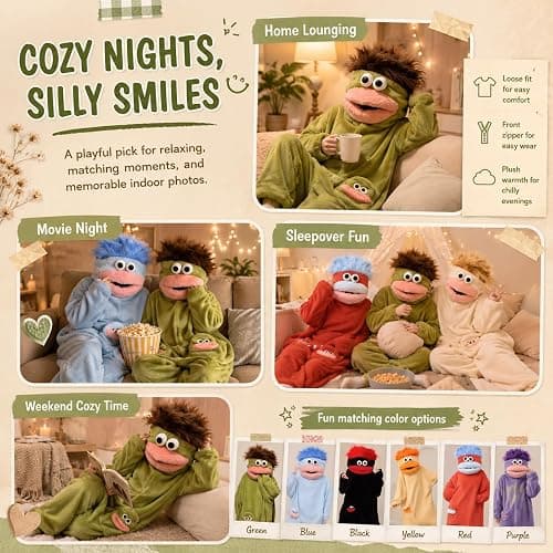 Fuzzy Fangs Pajamas Plush Monster Onesie, Big Mouth Monster Onesie,Cozy Home Loungewear,Soft Fabric,Long thumbnail 7