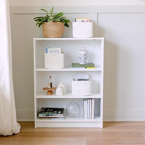 NaturalCozy Storage Cubes 9”x9”x7”Cotton Rope Woven Baskets for Organizing 3-Pack | 9 Inch Cube Storage Bin | Small Basket for Shelf Nursery, Pantry, Decorative Plant, Bathroom Closet, Toy Gift thumbnail 7
