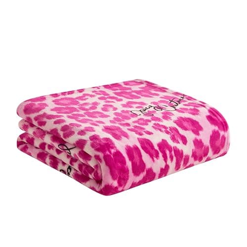 Throw Blanket for Couch - 50” x 70” Inches - Regent Leopard Print Blanket - Plush & Cozy Throw Blanket - Decorative Blankets for Sofas, Throws for Chairs, and Beds – Pink thumbnail 6