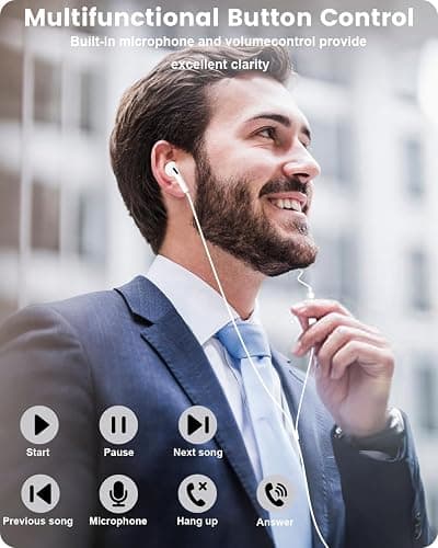 Kopfhörer USB C mit Kabel für iPhone 17 16 15 Pro Max Plus iPad Pro In Ear USB C Kopfhörer (mit integriertem Mikrofon und Lautstärkeregelung) Ohrhörer USB Typ C kopfhörer für Samsung Galaxy S24 S23 thumbnail 7