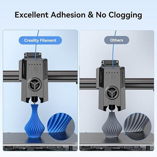 Creality Ender PLA 3D Printer Filament 1.75mm, 2KG Spool (4.4lbs), Dimensional Accuracy +/-0.03mm, No Clogging & Bubbles, Fits for Most FDM 3D Printers (1KG Black+1KG White) thumbnail 3