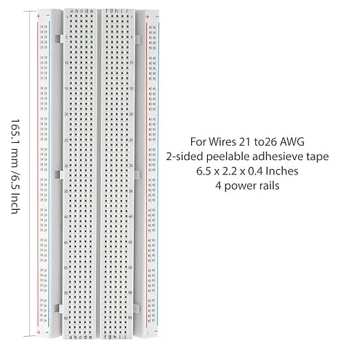 DEYUE 3 Set Standard Jumper Wires Plus 3 Set of Solderless Prototype Breadboard 830 tie Points Breadboard | 3 Set of M/F, M/M, F/F - Each 40pin Electronic Jumpers Wire thumbnail 3