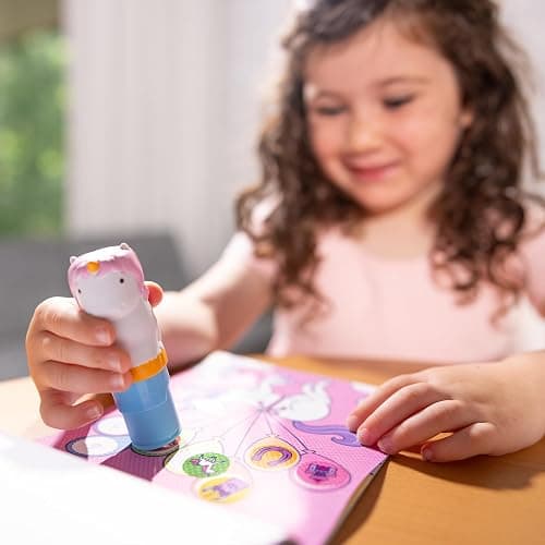 Melissa & Doug Sticker Wow!™ 24-Page Activity Pad and Sticker Stamper, 300 Stickers, Arts and Crafts Fidget Toy Collectible Character – Unicorn Creative Play Travel Toy for Girls and Boys 3+ - Unicorn - Single thumbnail 8