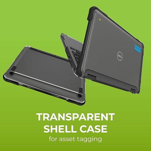 Gumdrop SlimTech Chromebook Case for 11.6 inch Dell Chromebook 3120 | 3110 | 3100 (2-in-1) Protective Sleek Snap On Hard Shell Laptop Cover for Kids Students School Work Office - Black thumbnail 4