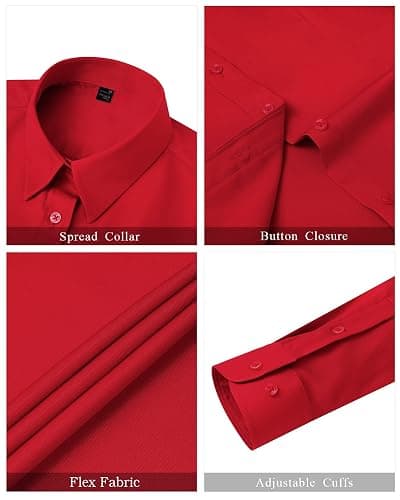 J.VER Womens Dress Shirts Long Sleeve Button Down Shirt Wrinkle-Free Business Casual Blouse Office Work Tops thumbnail 4