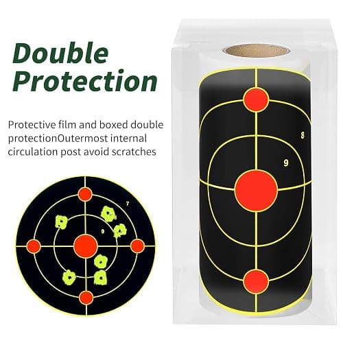 Dononr Shooting Targets, 6" Splatter Targets Stickers 100 Pack Self Adhesive Paper Target for Shooting Range Reactive Fluorescent Yellow Gun Target for Shooting Practice thumbnail 5