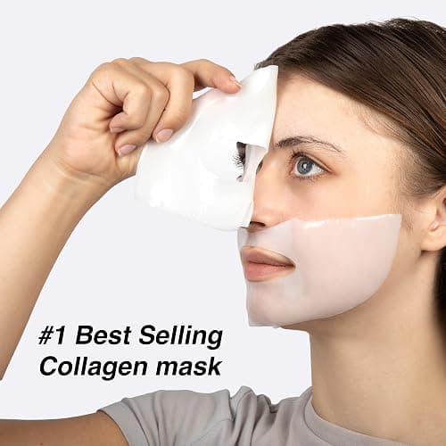 Trancend™ Original Real Deep Collagen Face Mask for Korean Skin Care, Hydrating Face Masks Skincare, Bio-Collagen Hydrogel Sheet Mask, Overnight Pore Minimizing & Elasticity Improvement, 39G (4 Count) thumbnail 3