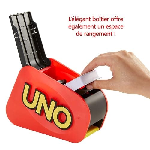 Mattel Games Jeu de Cartes UNO Extreme avec Distributeur aléatoire émettant des lumières et des Sons, 112 Cartes. Jeu pour Enfants, Adolescents et Adultes. Cadeau pour Joueurs de 7 Ans et Plus, GXY75 thumbnail 5