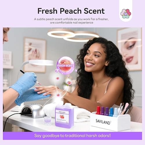 SAVILAND Pure EMA Monomer Acrylic Nail Liquid: Peach Scent Acrylic Liquid Nail Monomer Non-Yellowing Monomer For Acrylics Powder Nail Art 240 ml thumbnail 3