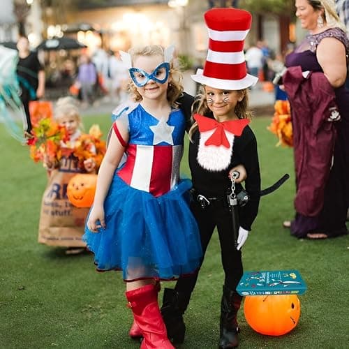 iZoeL Cat In The Hat Costume For Boys Girls World Book Day Costumes For Kids 2025 - Cat Character Wbd Fancy Dress Ideas For Childrens Hollaween Costume thumbnail 5
