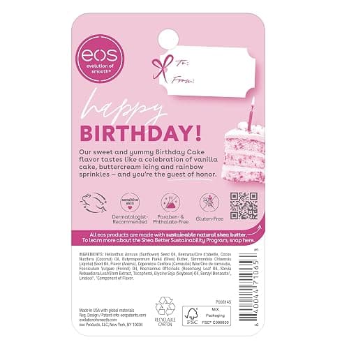 eos Natural Shea Lip Balm- Birthday Cake, 0.14 oz, (Pack of 2) thumbnail 7