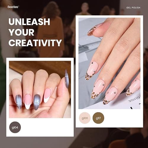 Beetles Winter Gel Nail Polish Set – Catwalk Tonal Hues 25 Colors UV Gel Polish Set, Brown Nude Blue Green Glitter with Base Glossy Matte Top Coat Soak Off UV LED Manicure Christmas Gift for Women thumbnail 3