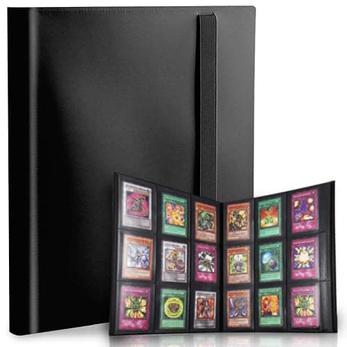 Card Binder, 9 Pocket Trading Card Album Folder,20 Pages, 360 Card Capacity Sports Card Binder, Premium Card Binders Compatible with MTG, TCG, Baseball Cards (Black) - Image 1