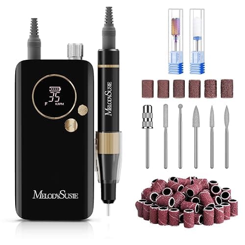 MelodySusie 35000RPM Lightweight Clip-On SM200F Nail Drill Cordless | Coreless motor, 4000mAh battery for 13-18h runtime, low heat, low noise, low vibration, ideal for acrylic shaping - Image 1