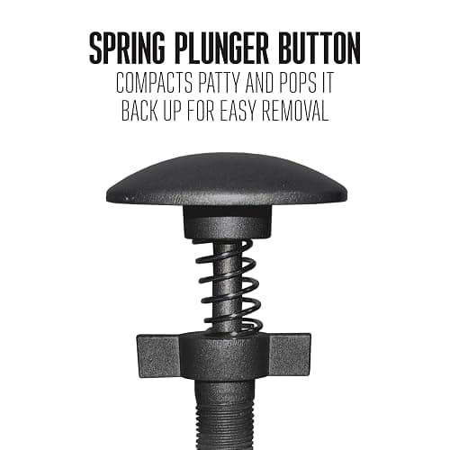 Weston Burger Press, Makes 4 1/2" Diameter Patties for Hamburger, Crab Cakes, Sausage, 1/4lb to 3/4lb, with Spring Ejector for Easy Removal, Single, Non-stick Heavy-Duty Cast Aluminum (07-0310-W) thumbnail 5