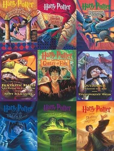 New York Puzzle Company - Harry Potter Book Cover Collage - 500 Piece Jigsaw Puzzle for Family Game Nights by Mary GrandPré thumbnail 3