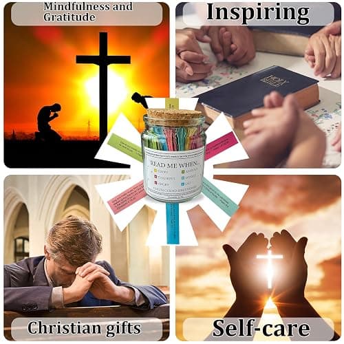 Read Me When Bible Verse Prayer Jar with Prayer Cards, Daily Scripture for Emotions, Hope and Encouragement, Christian Gifts for Women, Mom Birthday, Christmas, Graduation and Teen Gifts thumbnail 5