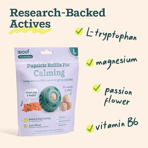WOOF Pupsicle Refill Pops for Calming - Long-Lasting Refills for the Pupsicle Toy to Promote Calm - Calming Dog Treats - Magnesium for Dogs- Small Pops - 10 Count- 2 Pack thumbnail 3