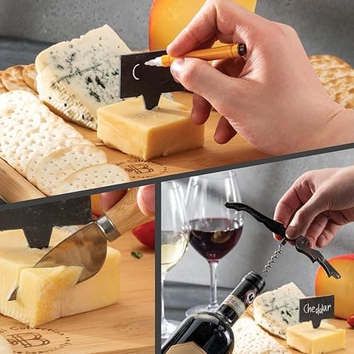 Charcuterie Board Gift Set - Bamboo Cheese Board and Knife Set - Housewarming Gifts for New Home, Wedding Gifts for Couples 2025, Bridal Shower Gifts, Birthday Gifts for Women thumbnail 8