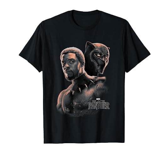 Marvel Black Panther T'Challa Unmasked Portrait Short Sleeve T-Shirt - Image 1