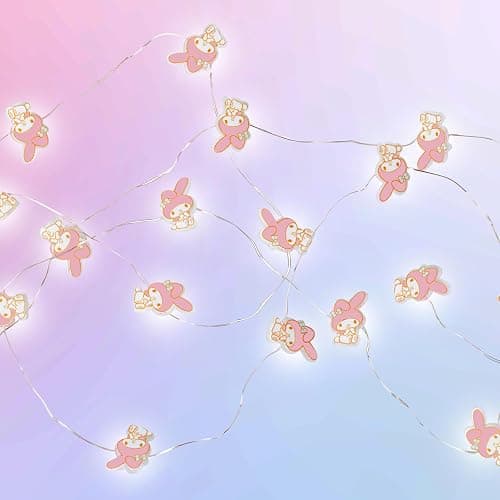 Silver Buffalo Sanrio Hello Kitty and Friends My Melody 20ct Decorative String Lights, 7 Feet Long, Battery Powered (2 AA Batteries Included), Cool White LED, Indoor Use Only thumbnail 7