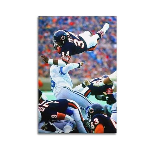 fuyaozhishang Rugby Player Walter Payton Poster 16x24inch(40x60cm) Unframe-style - Image 1