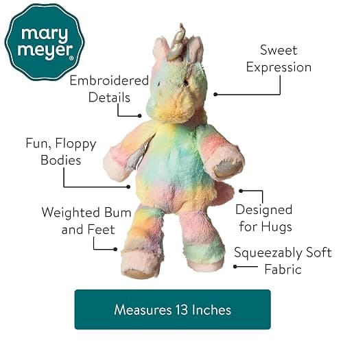 Mary Meyer Stuffed Animal Marshmallow Zoo Plush Soft Toy, 13-Inches, Fro-Yo Unicorn thumbnail 4