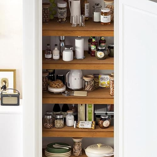 Gashell Wire Shelf Covers, Bamboo Wire Rack Covers for Pantry, Closet (4pcs, 24" W x 16" D) thumbnail 2