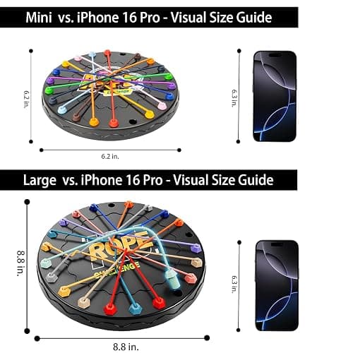 lartoys Rope Untangling Puzzle Game, Educational Strategy Board Game for Kids & Adults, Family Travel Party Games with Multi-Level Challenges, Gifts for All Ages(Manual on Box) Easter Basket Stuffers thumbnail 2
